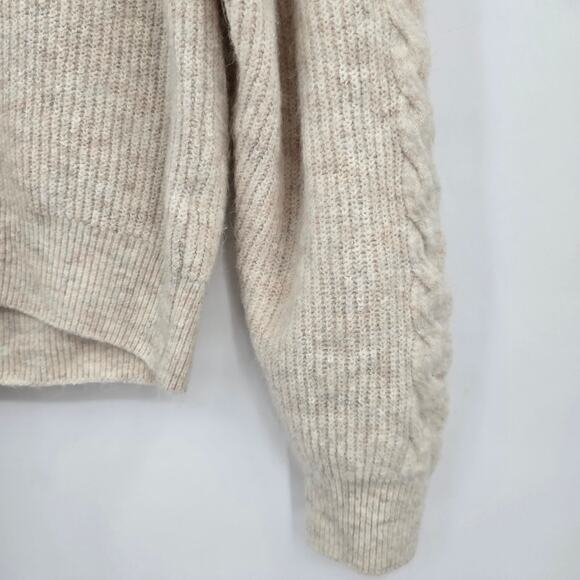 1.State Women's Brushed Knit Mock Turtleneck Open Cut Out Back Sweater Size M - Picture 9 of 14